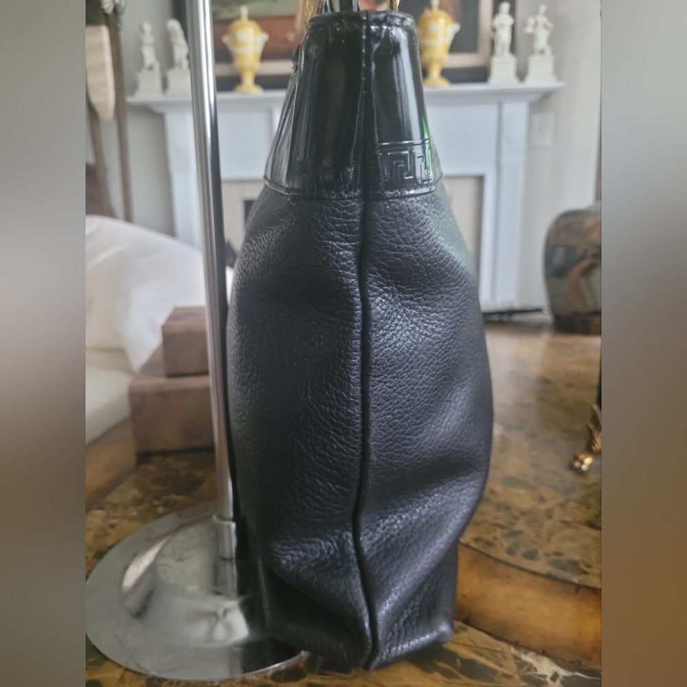 Versace Black Leather Tote Bag - Picture 3 of 12